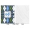 Blue Argyle Baby Blanket (Single Side - Printed Front, White Back)