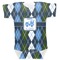 Blue Argyle Baby Bodysuit 3-6 (Personalized)
