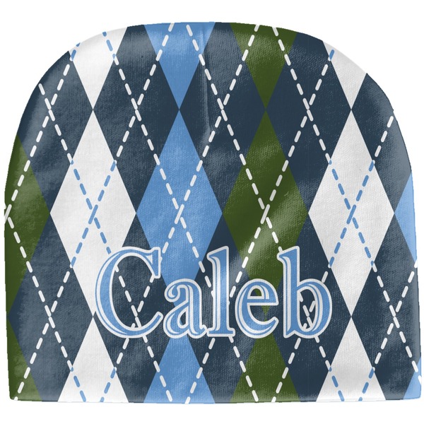 Custom Blue Argyle Baby Hat (Beanie) (Personalized)
