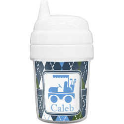 Blue Argyle Baby Sippy Cup (Personalized)