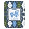 Blue Argyle Baby Swaddling Blanket (Personalized)