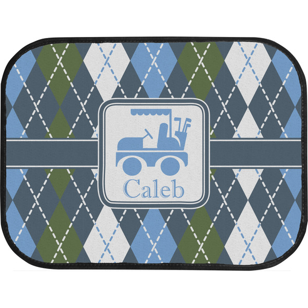 Blue Argyle Back Seat Car Mat