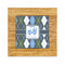 Blue Argyle Bamboo Trivet with Ceramic Tile Insert (Personalized)