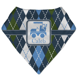 Blue Argyle Bandana Bib (Personalized)