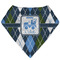 Blue Argyle Bandana Bib (Personalized)
