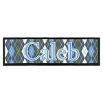 Blue Argyle Bar Mat (Personalized)