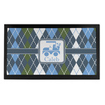 Blue Argyle Bar Mat - Small (Personalized)
