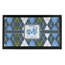 Blue Argyle Bar Mat - Small (Personalized)