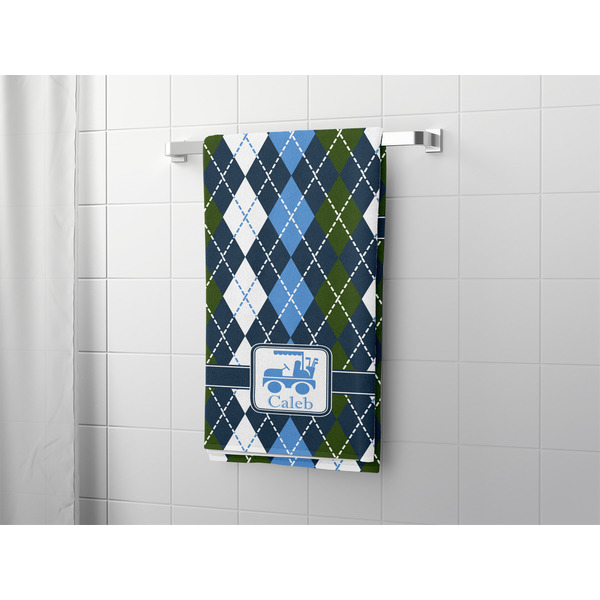 Blue Argyle Bath Towel - LIFESTYLE