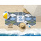 Blue Argyle Beach Towel Lifestyle