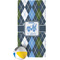 Blue Argyle Beach Towel (Personalized)