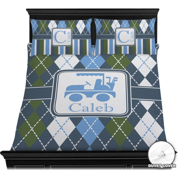 Blue Argyle Bedding Set (Queen) - Duvet