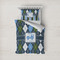 Blue Argyle Duvet Cover Set - Twin (Personalized)