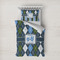 Blue Argyle Bedding Set- Twin XL Lifestyle - Duvet