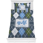Blue Argyle Comforter Set - Twin XL (Personalized)