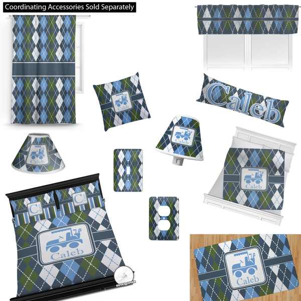 Blue Argyle Bedroom Decor & Accessories2