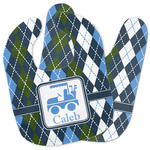 Blue Argyle Baby Bib w/ Name or Text