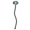 Blue Argyle Black Plastic 7" Stir Stick - Oval - Single Stick