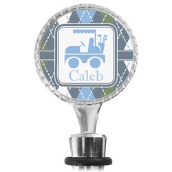 Blue Argyle Wine Bottle Stopper (Personalized)