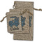 Blue Argyle Burlap Gift Bags - (PARENT MAIN) All Three