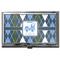 Blue Argyle Business Card Case