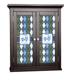 Blue Argyle Cabinet Decal - Small (Personalized)