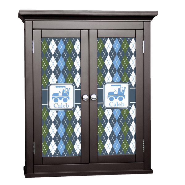 Custom Blue Argyle Cabinet Decal - Custom Size (Personalized)