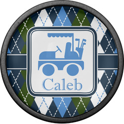 Blue Argyle Cabinet Knob (Black) (Personalized)