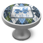 Blue Argyle Cabinet Knob (Personalized)