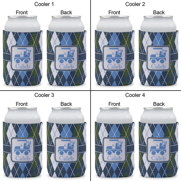 Blue Argyle Can Sleeve (Approval)