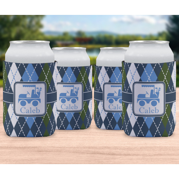 Blue Argyle Can Sleeve - LIFESTYLE