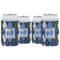 Blue Argyle Can Cooler (12 oz) - Set of 4 w/ Name or Text