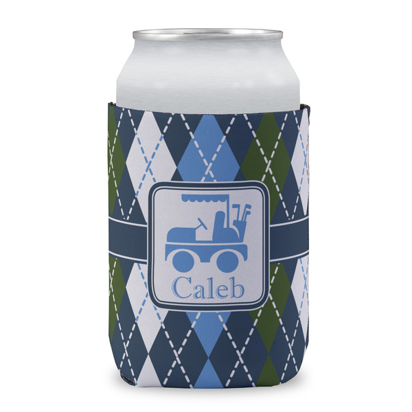 Blue Argyle Can Sleeve
