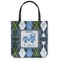 Blue Argyle Canvas Tote Bag (Personalized)