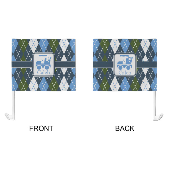 Blue Argyle Car Flag - Large - APPROVAL