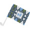 Blue Argyle Car Flag - Small w/ Name or Text