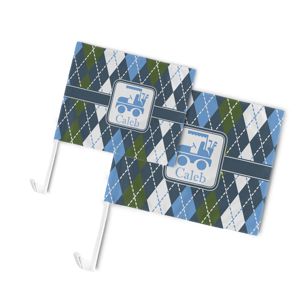 Blue Argyle Car Flags - PARENT MAIN (both sizes)