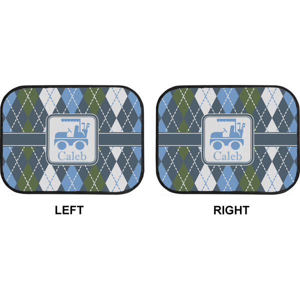Blue Argyle Car Floor Mats (Back Seat) (Approval)