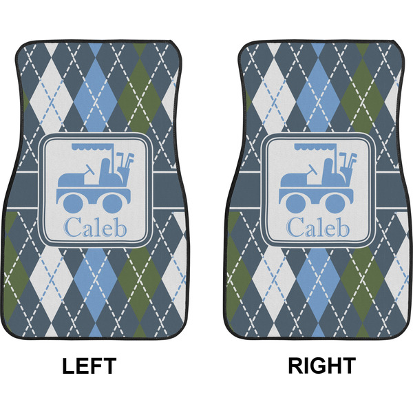 Blue Argyle Car Mat Front - Approval