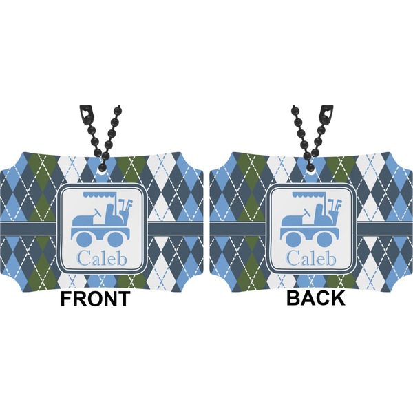 Blue Argyle Car Ornament - Berlin (Approval)