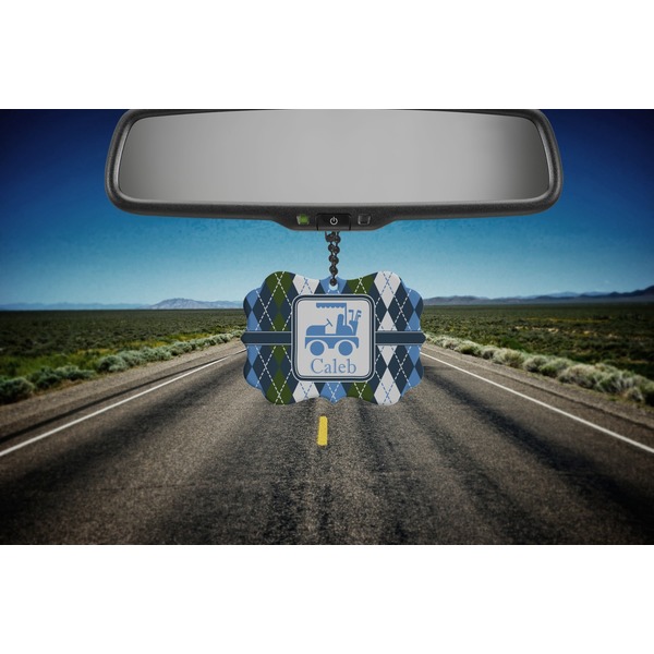 Blue Argyle Car Ornament (Road)