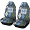 Blue Argyle Car Seat Covers (Set of Two) (Personalized)