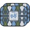 Blue Argyle Custom Car Floor Mats Set (2Front & 2Back)