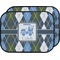Blue Argyle Car Floor Mats (Back Seat) (Personalized)