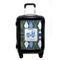 Blue Argyle Carry On Hard Shell Suitcase - Front
