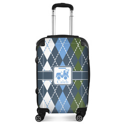 Blue Argyle Suitcase - 20" Carry On (Personalized)