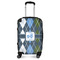 Blue Argyle Carry-On Travel Bag - With Handle