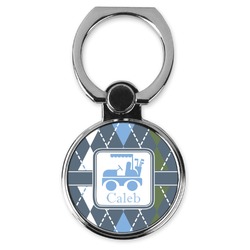 Blue Argyle Cell Phone Ring Stand & Holder (Personalized)