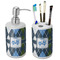Blue Argyle Ceramic Bathroom Accessories