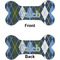 Blue Argyle Ceramic Flat Ornament - Bone Front & Back (APPROVAL)